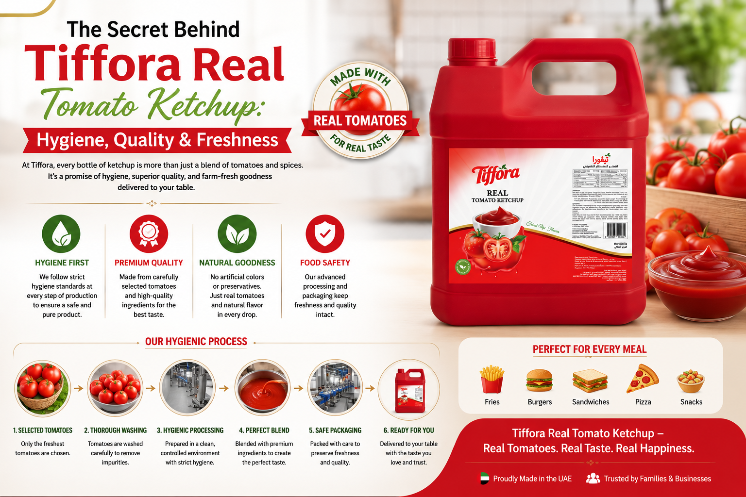 The Secret Behind Tiffora Real Tomato Ketchup: Hygiene, Quality & Freshness