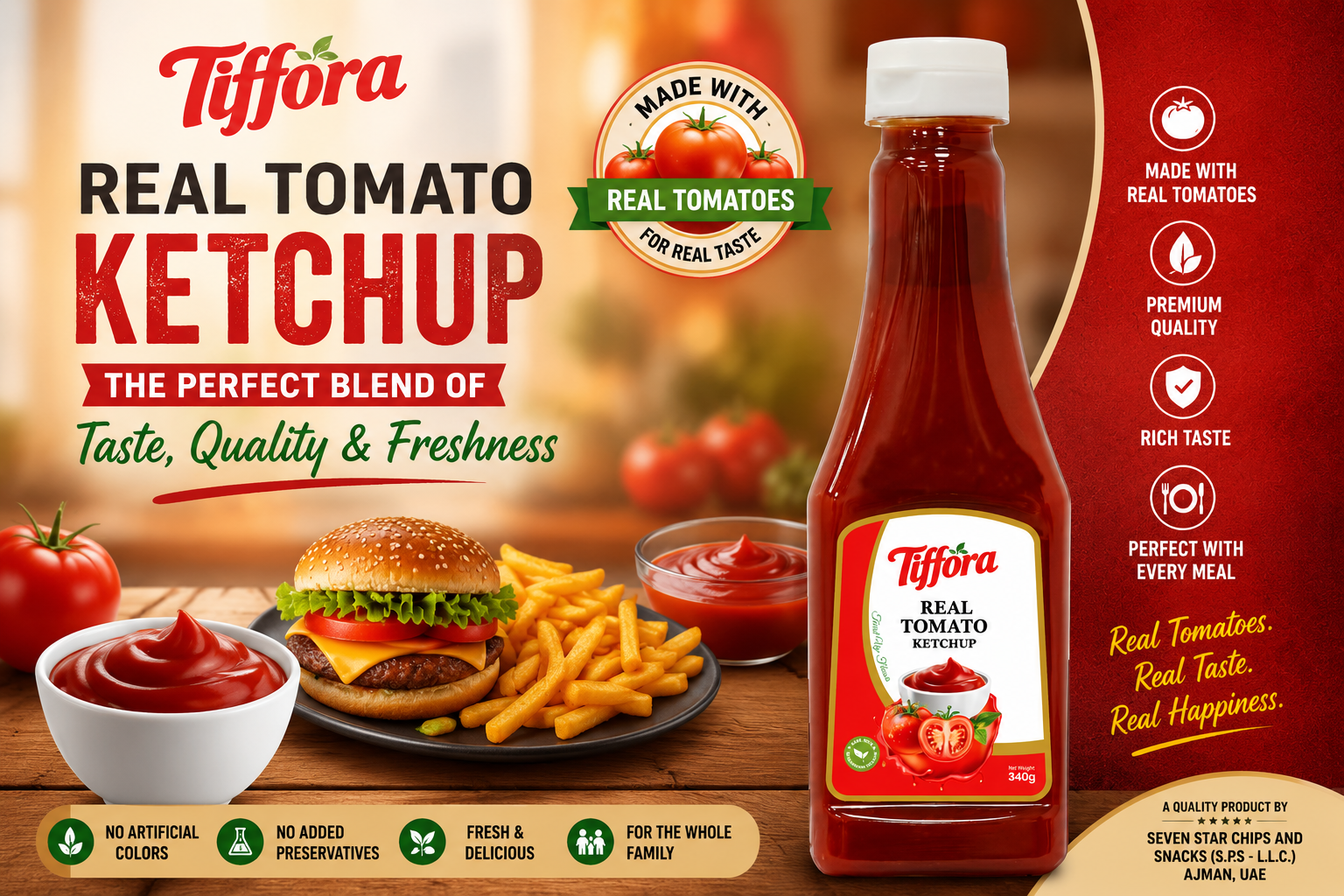 Tiffora Real Tomato Ketchup – The Perfect Blend of Taste, Quality & Freshness